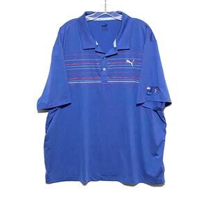 Puma Golf Polo Shirt Mens XXL Striped NBC Sports Athleisure Sporty Preppy Resort